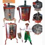 Медогонка поворотная 4-х рамочная НТЦ Нержавеющая сталь с электро приводом