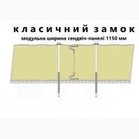 Сендвіч-панелі стінові з наповнювачем мінеральна базальтова вата