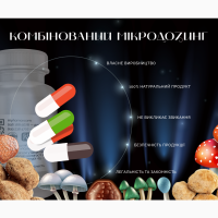 Червоний Мухомор 0.3г/60шт + Їжовик Гребінчастий 0.5г/60шт. Комплект капсул