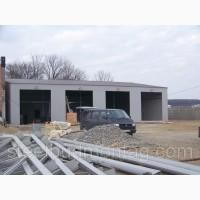 Строительство СТО для автобусов. Монтаж металлоконструкций